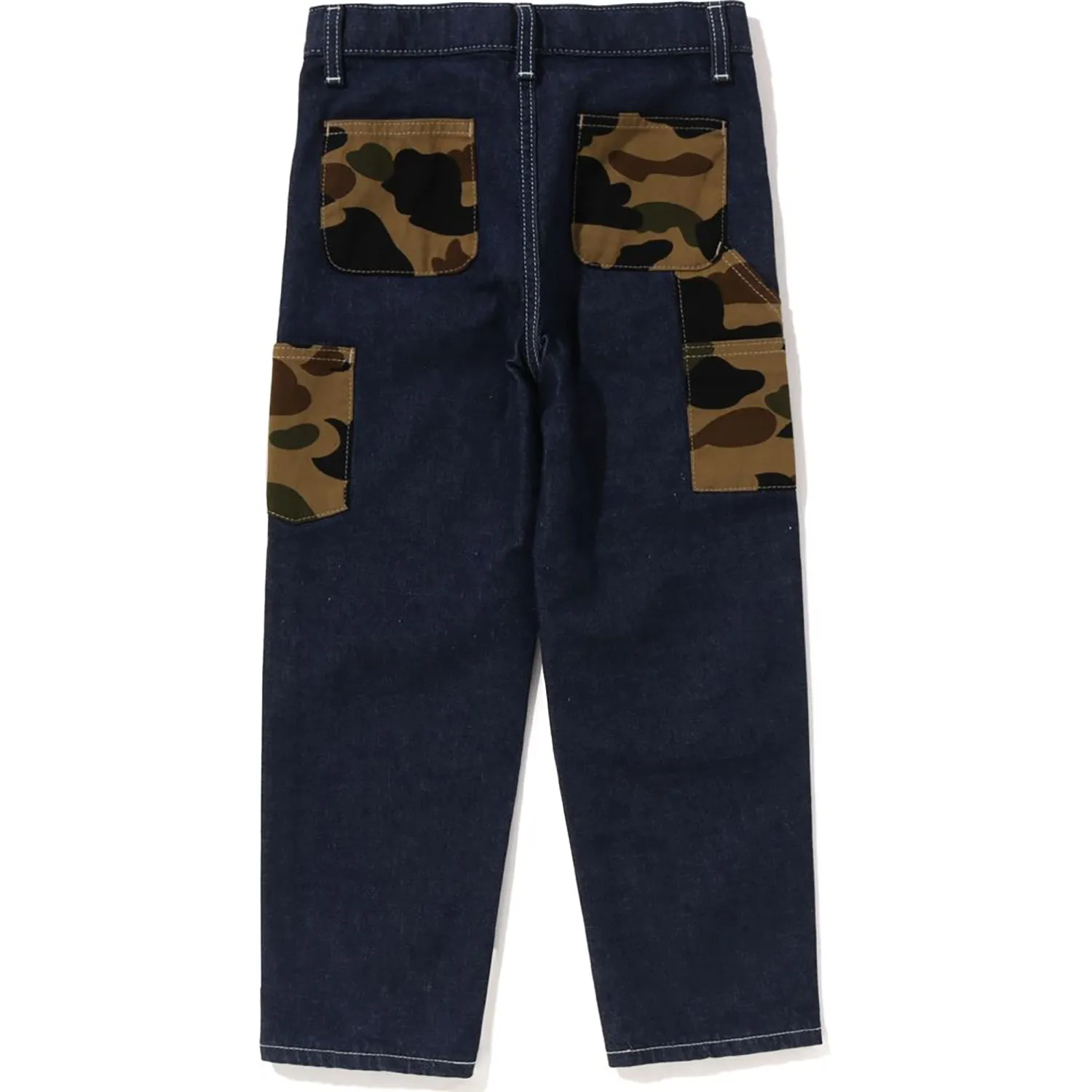 Camo Print Denim Pants for Kids with Pocket Detail