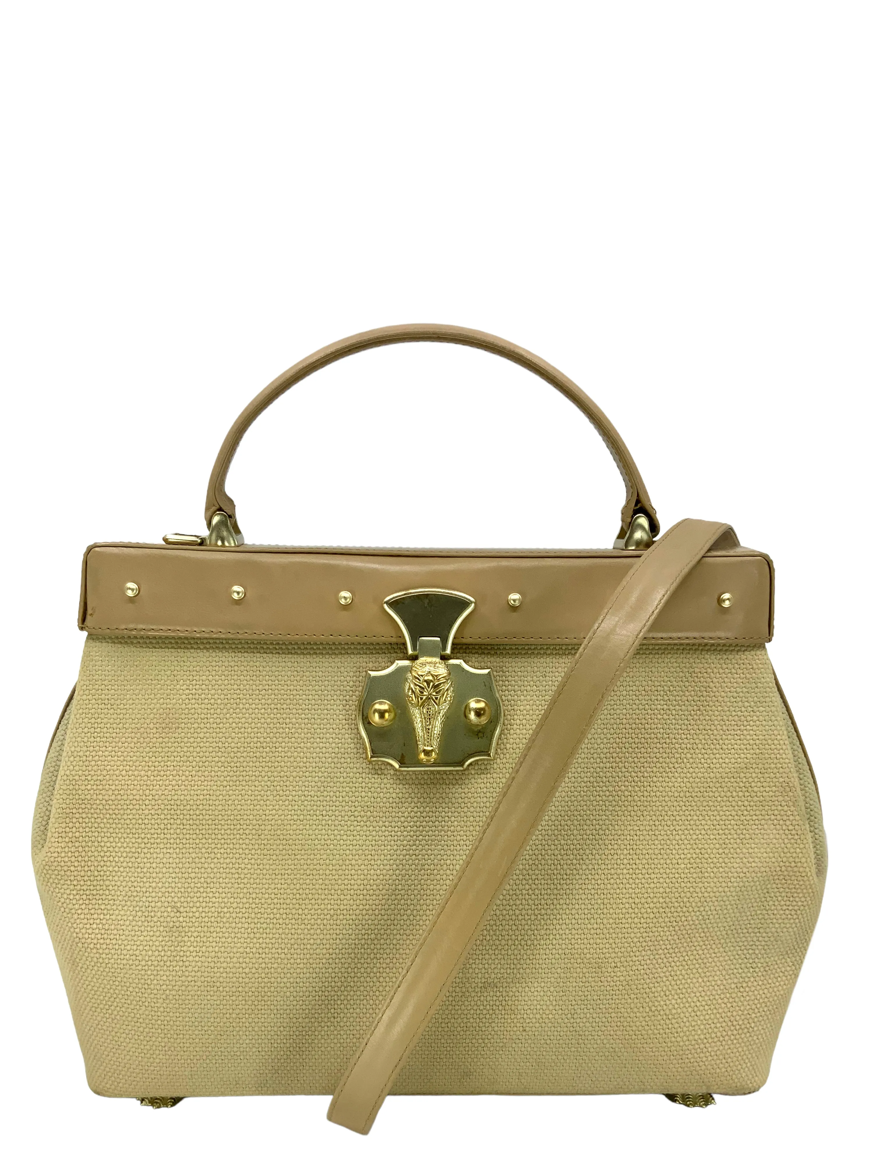 Canvas Alligator Top Handle Bag - Barry Kieselstein-Cord