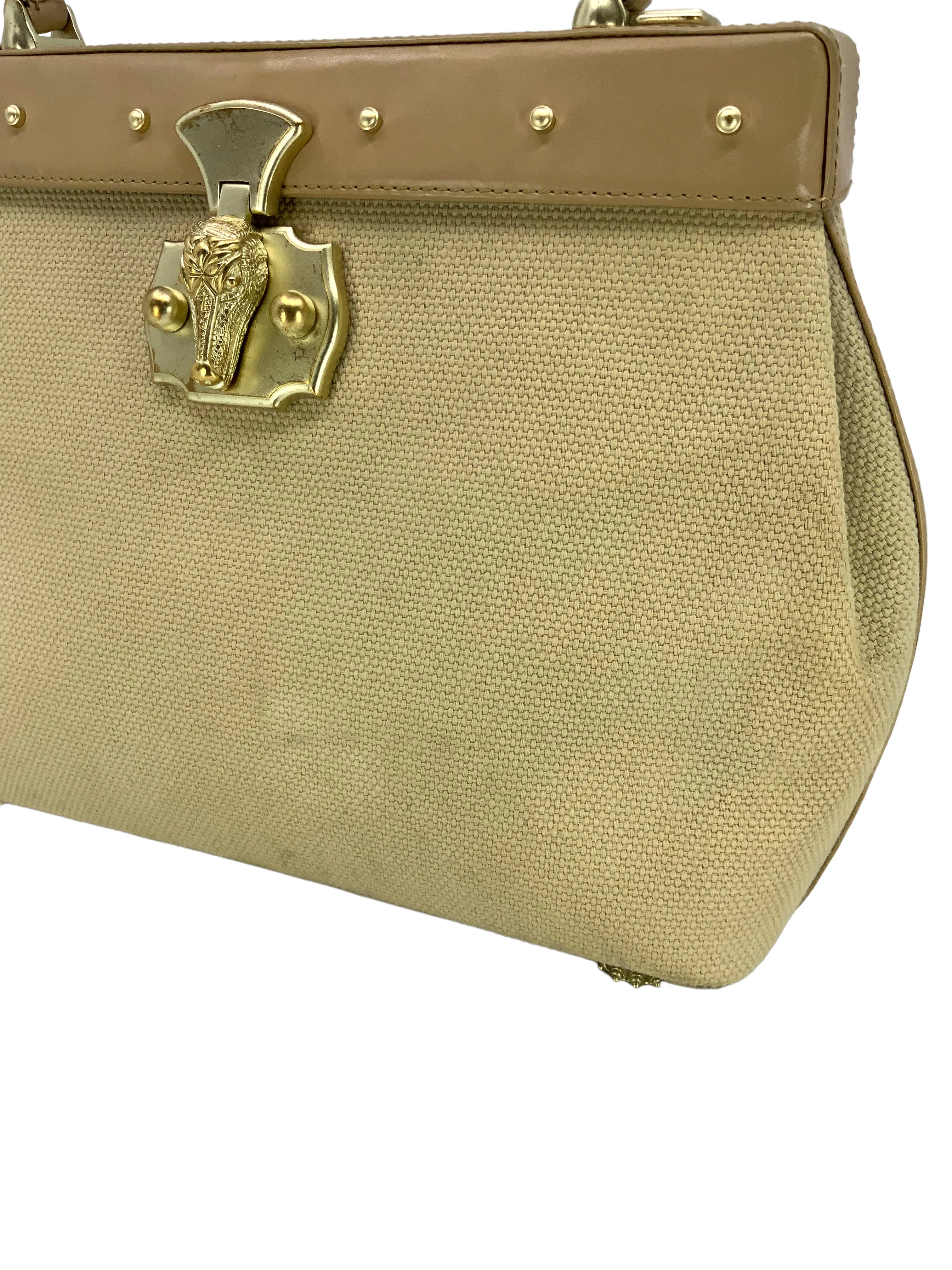 Canvas Alligator Top Handle Bag - Barry Kieselstein-Cord