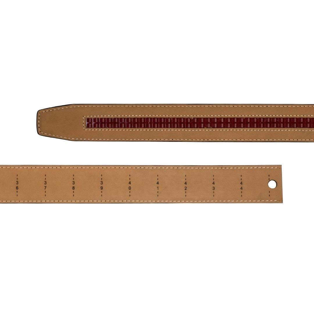 Cayman Brown and Tan Dress Belt with 1 3/8-inch Strap