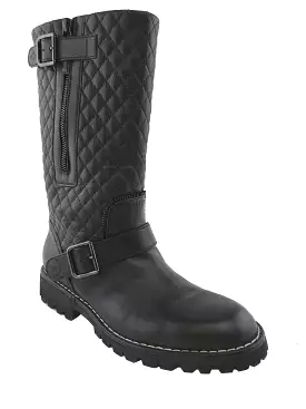 Chanel Quilted Leather Boots, Mid Calf, Size 9