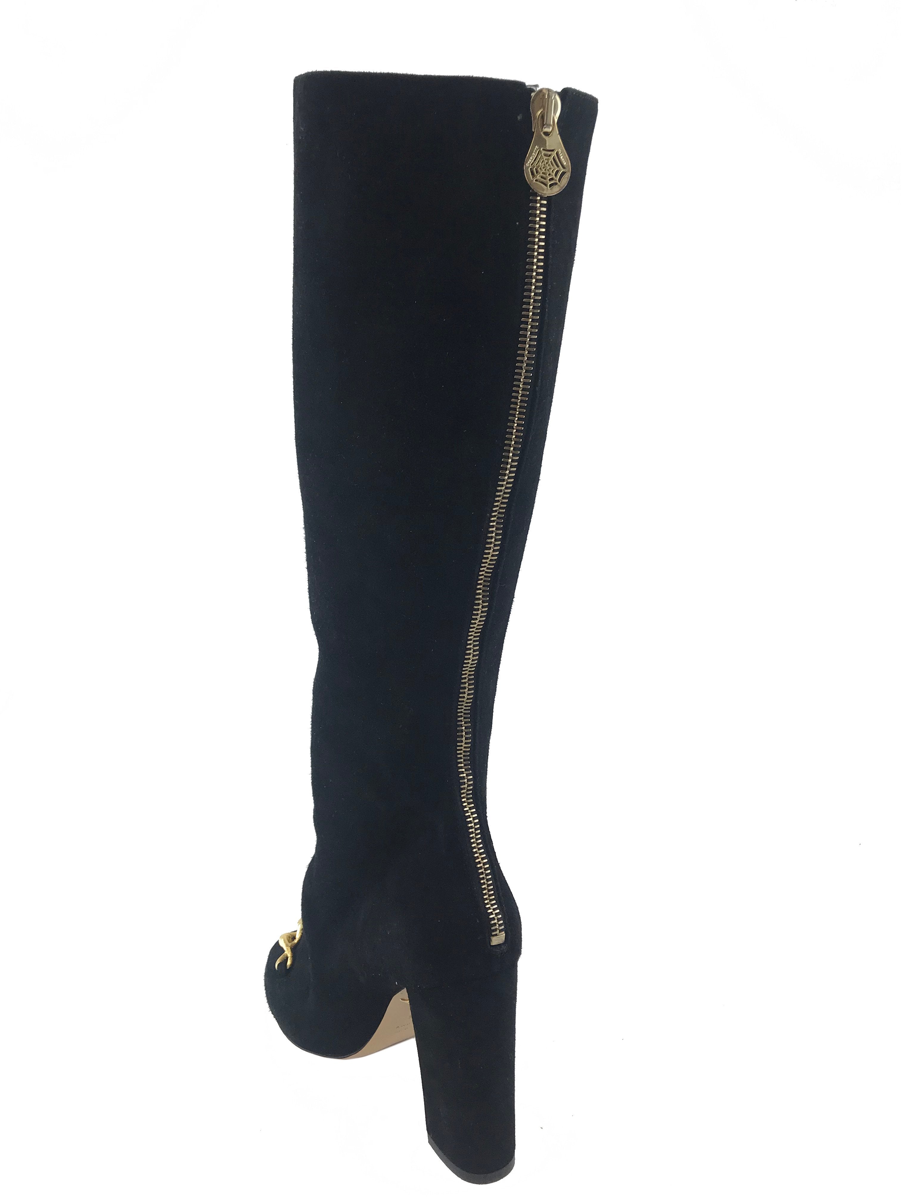 Charlotte Olympia Barbara Suede Knee High Boot 7.5