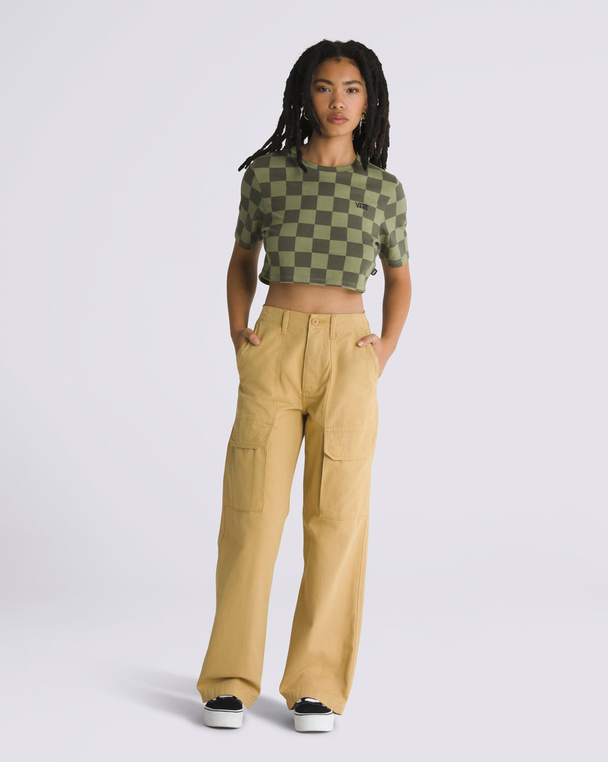 Checker Crew Crop Shirt