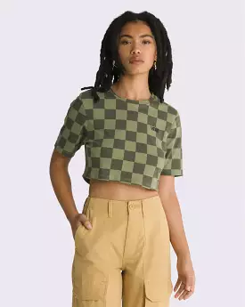 Checker Crew Crop Shirt