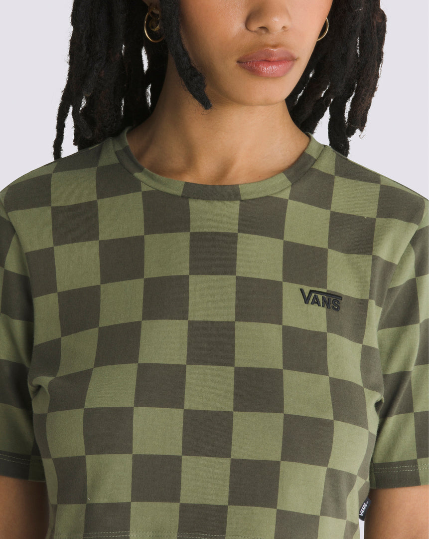 Checker Crew Crop Shirt