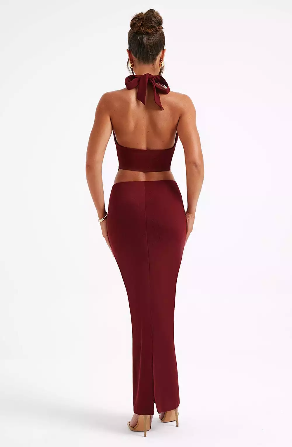 Chrishelle Maxi Skirt - Burgundy – Shop Now