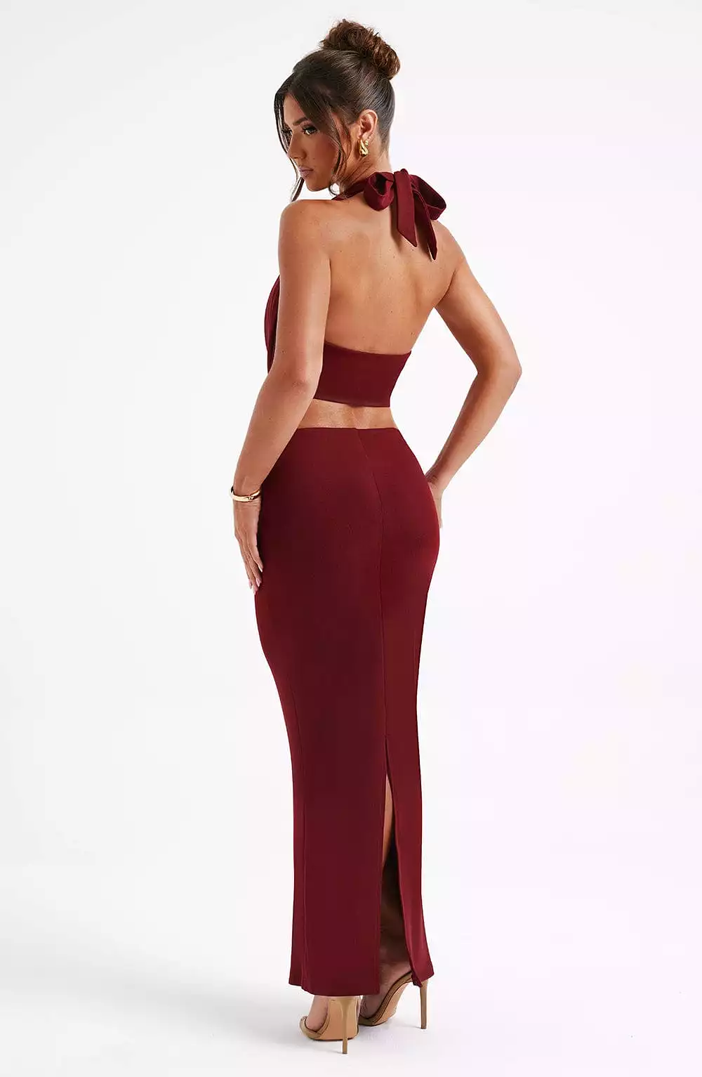 Chrishelle Maxi Skirt - Burgundy – Shop Now