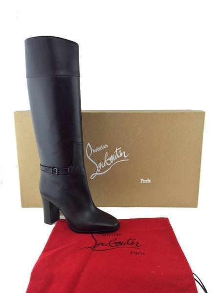 Christian Louboutin Leather Knee Boots 6/36 Mervillon 85