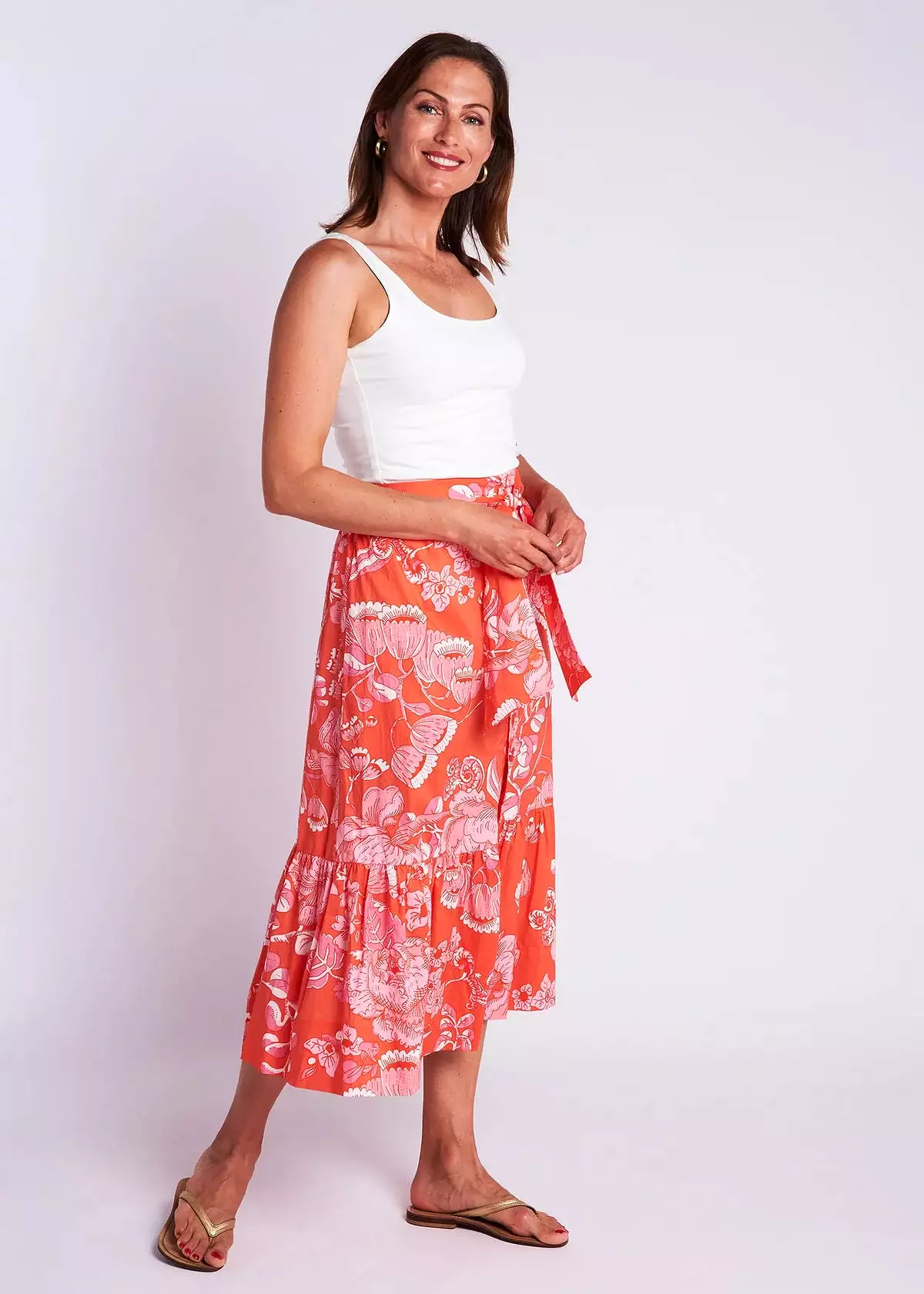 CK Bradley Phoebe Skirt - Cordelia Coral, Coral Skirt, CK Bradley, Phoebe Skirt