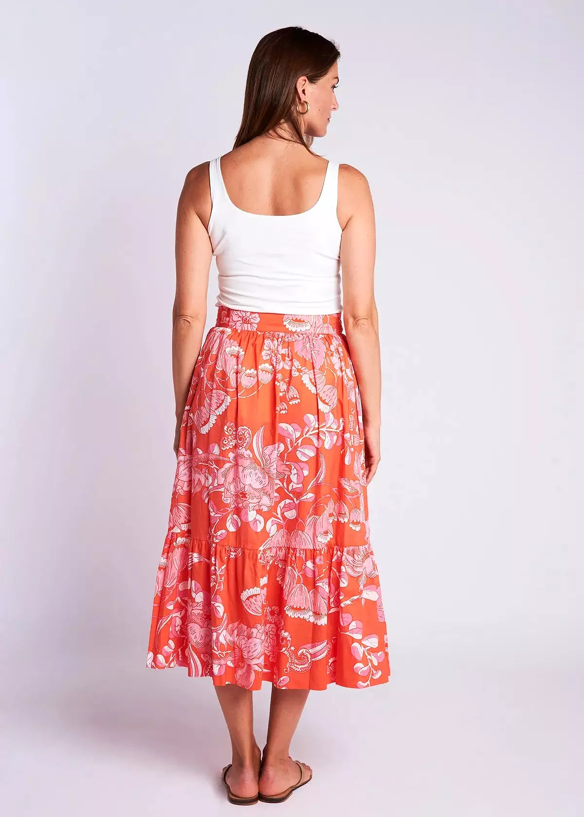 CK Bradley Phoebe Skirt - Cordelia Coral, Coral Skirt, CK Bradley, Phoebe Skirt