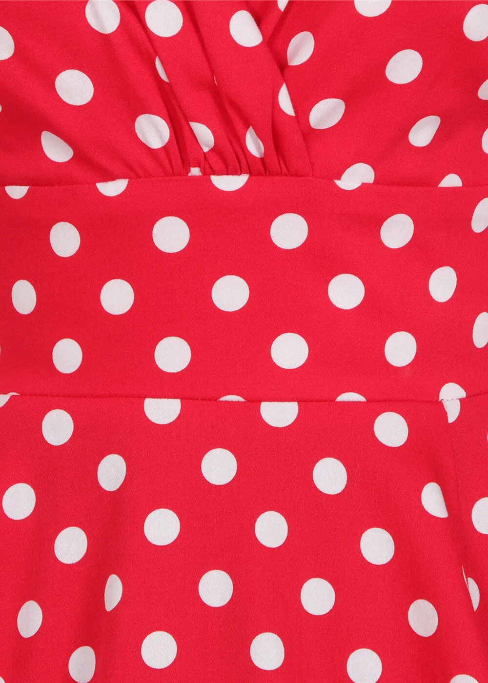 Collectif Red Polka Dot Swing Dress 50's Style