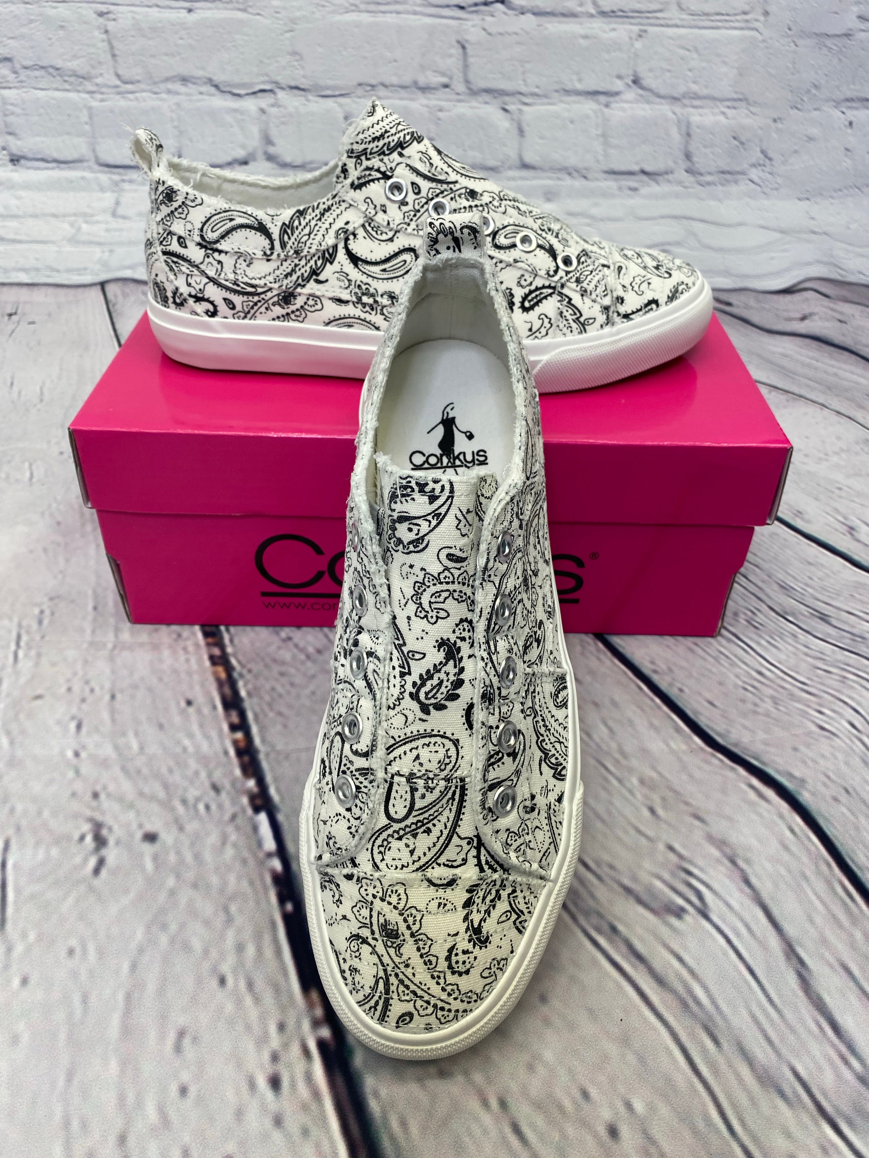 Corkys Babalu White Bandana Sneaker - Buy Online Now