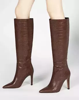 Crocodile Skin Boots Below the Knee.