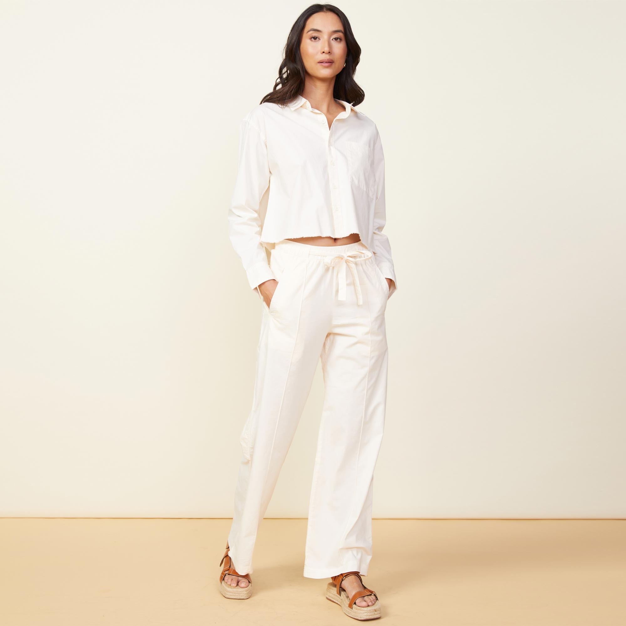 Cropped Poplin Shirt