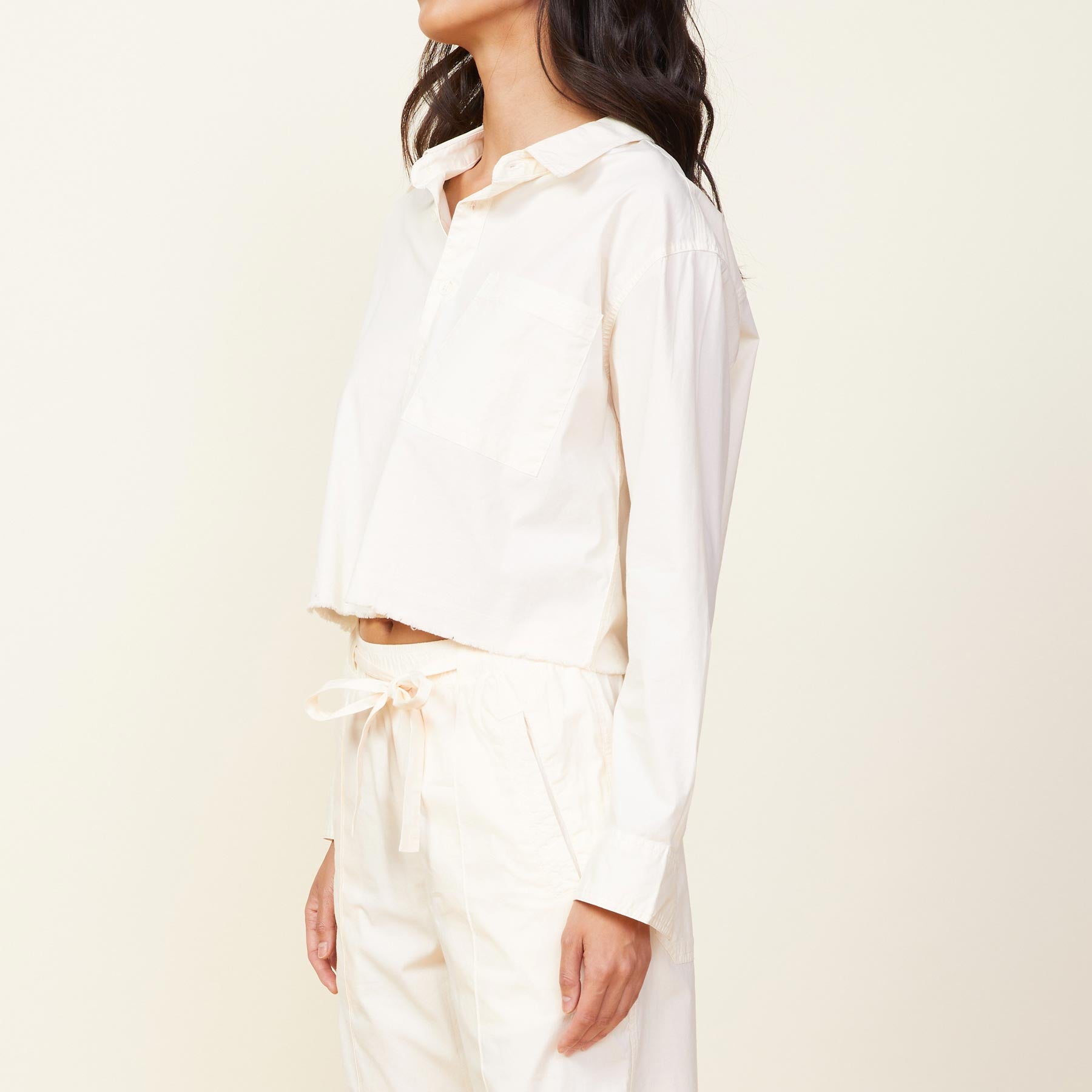 Cropped Poplin Shirt