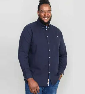 D555 Big Men's Navy Oxford Shirt With Long Sleeves (Colchester 1)