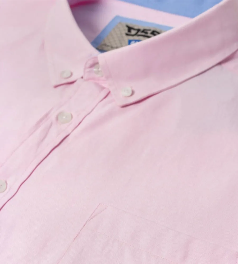 D555 Big Men's Pink Oxford Shirt With Long Sleeves (Richard Pink)