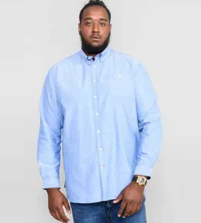 D555 Sky Blue Oxford Shirt with Long Sleeves for Big Men (COLCHESTER 2)