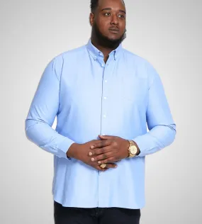 D555 Big Men's Sky Blue Oxford Shirt With Long Sleeves (Richard Sky Blue)