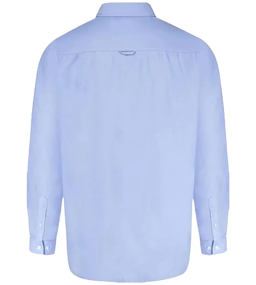 D555 Big Men's Sky Blue Oxford Shirt With Long Sleeves (Richard Sky Blue)