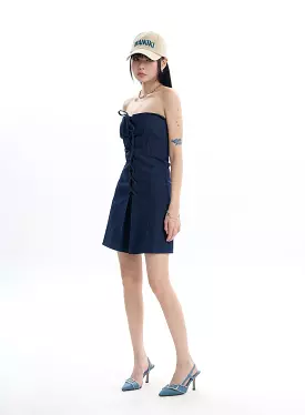 Denim Tube Dress - IF413