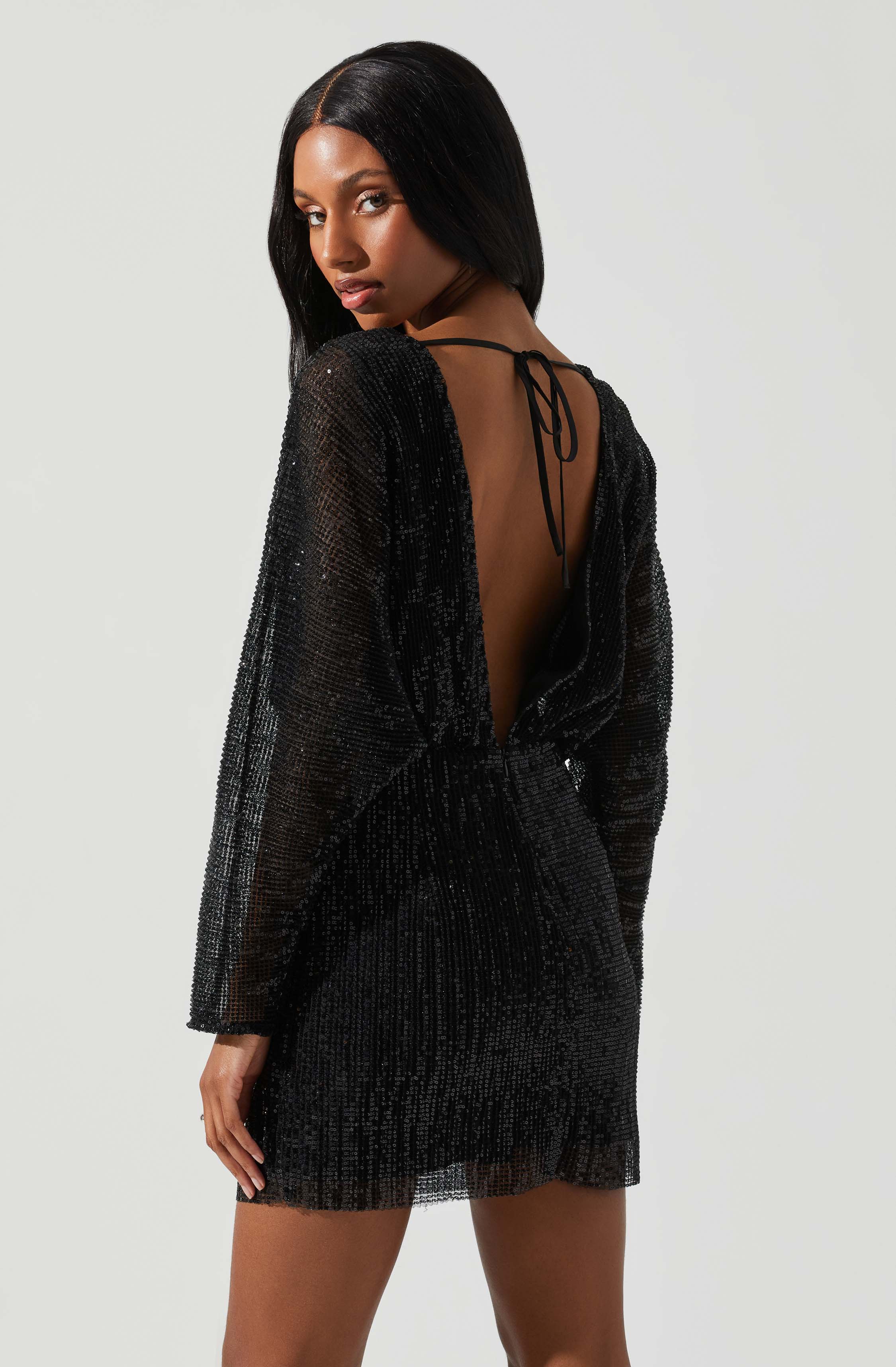 Devika Sequin Backless Mini Dress