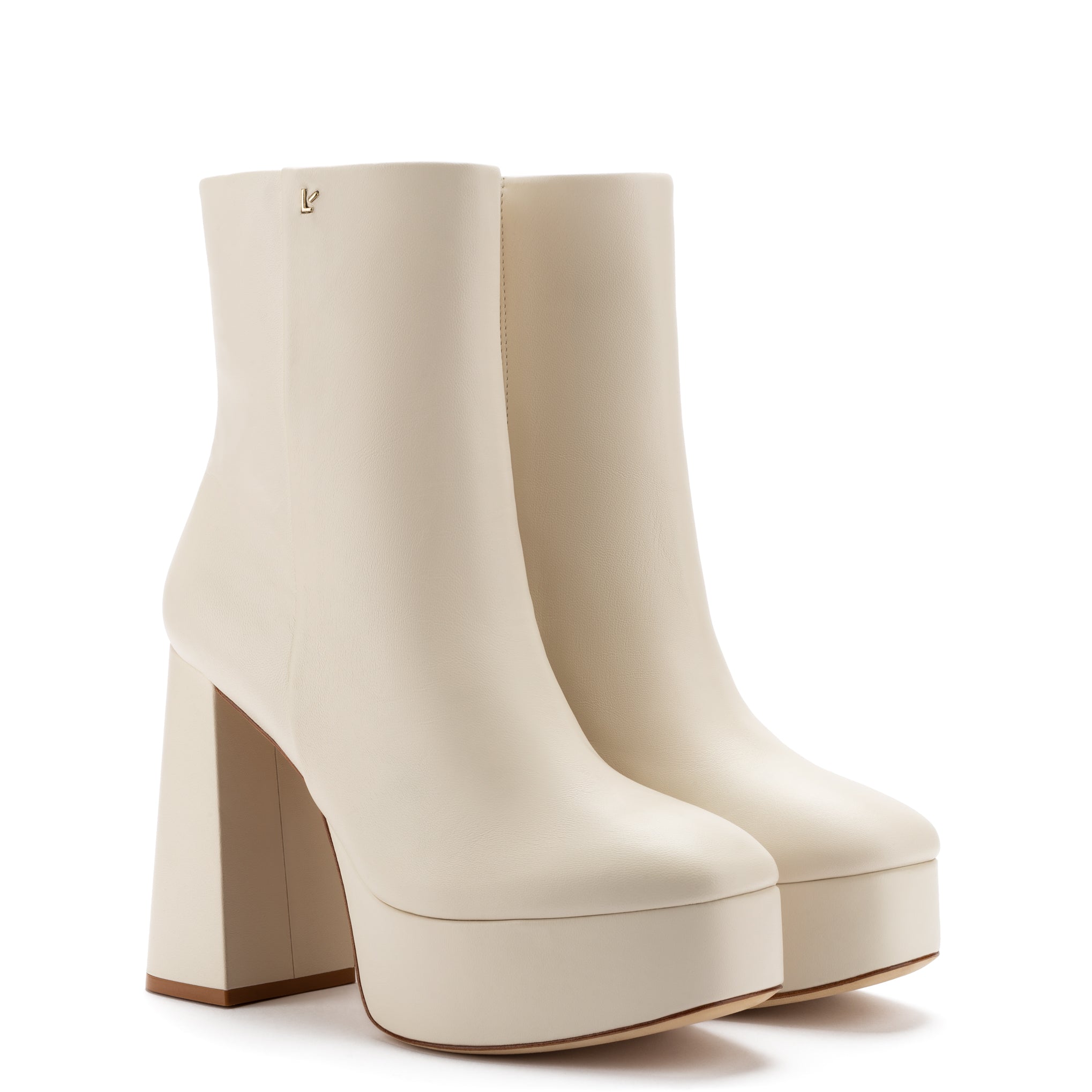 Dolly Boot Ivory Leather