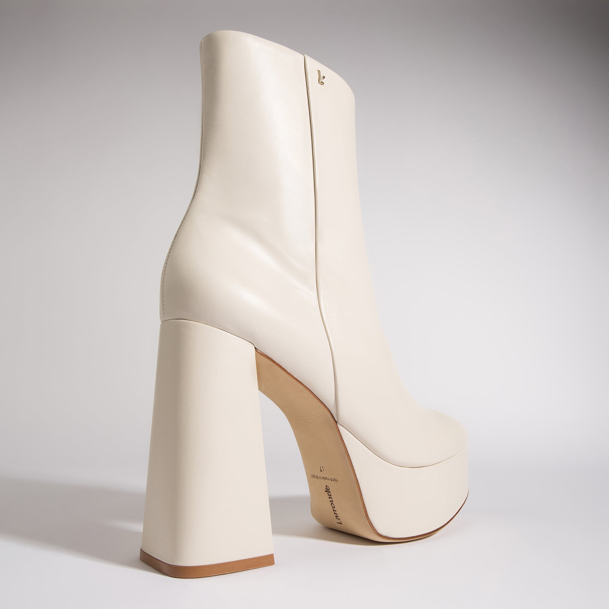 Dolly Boot Ivory Leather