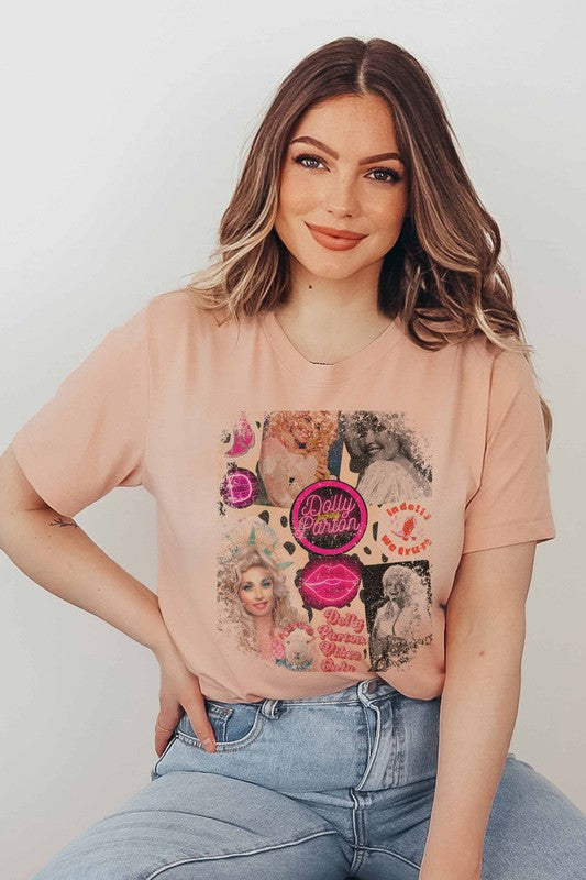 Dolly Parton Plus Size Collage Graphic Tee 