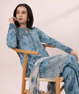 Embroidered 3 Piece Lawn Suit