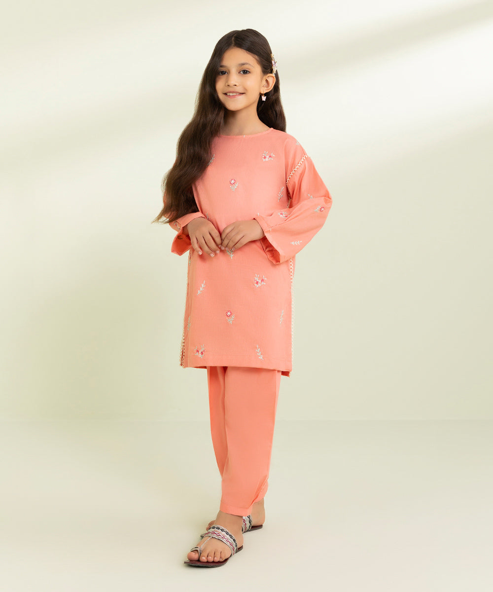 Embroidered Dobby Suit - 2 Piece