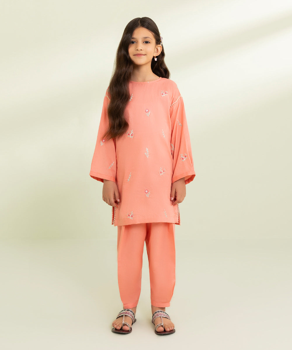 Embroidered Dobby Suit - 2 Piece