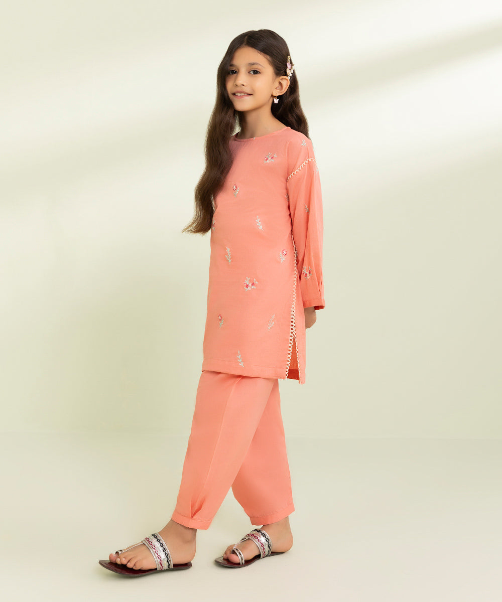 Embroidered Dobby Suit - 2 Piece