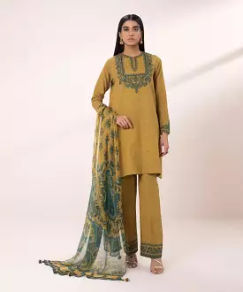 Embroidered Dobby Suit Set - 3 Piece, Affordable, Stylish