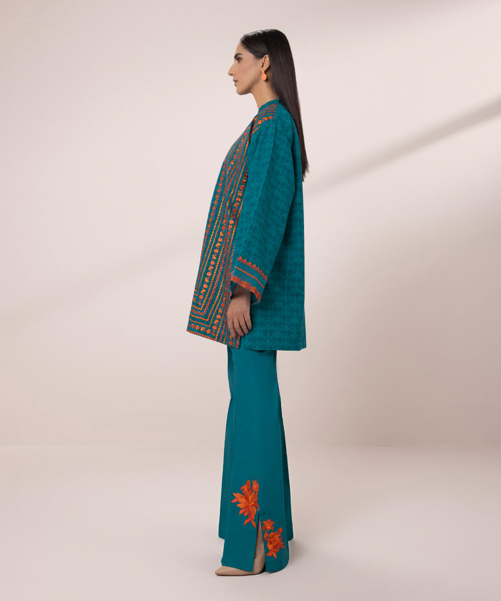 Embroidered Jacquard Suit - 2 Piece