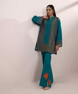 Embroidered Jacquard Suit - 2 Piece