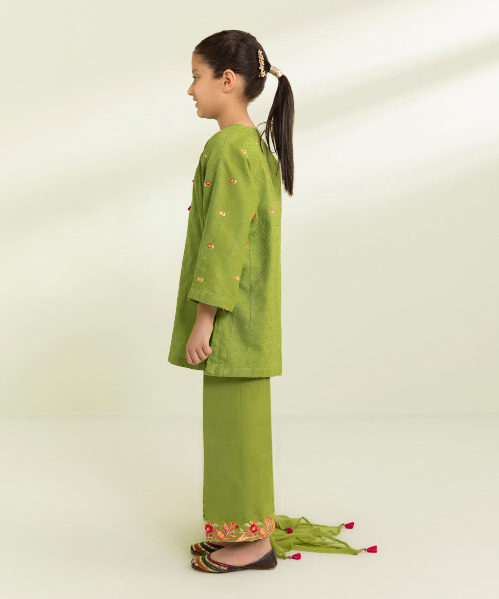 Embroidered Jacquard Suit - 3 Piece