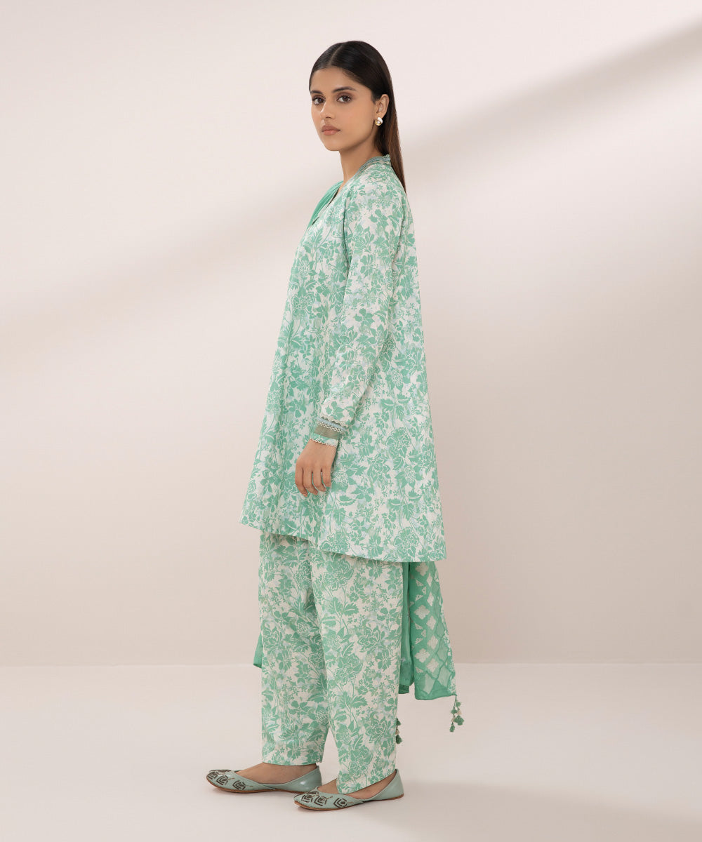 Embroidered Lawn Suit - 3 Piece Design