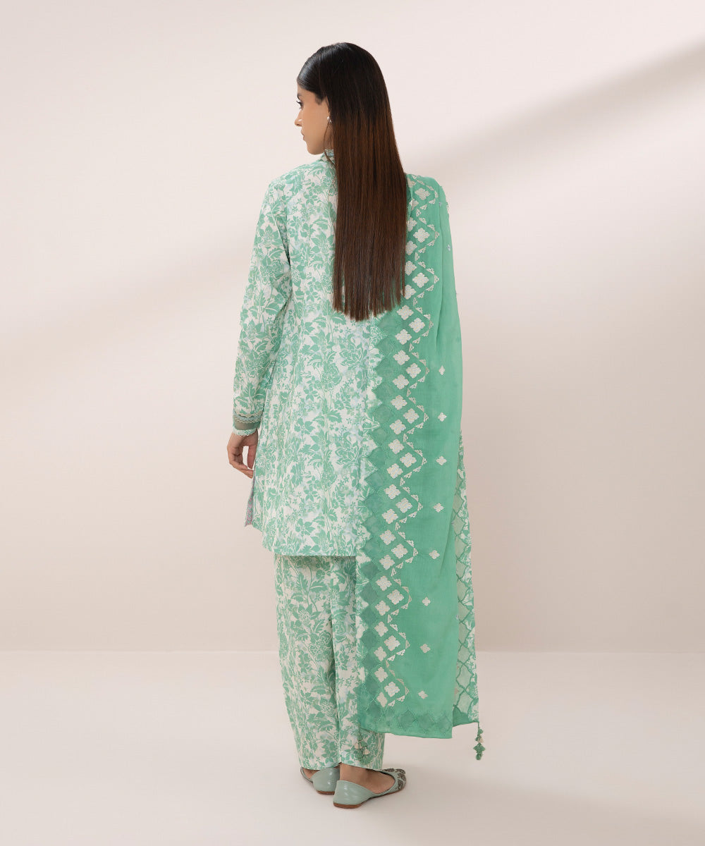 Embroidered Lawn Suit - 3 Piece Design