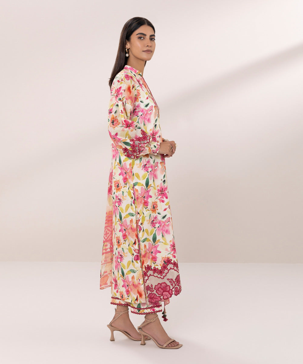 Embroidered Lawn Suit - 3 Piece