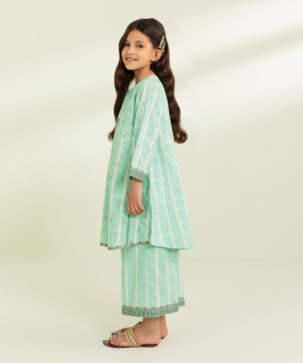 Embroidered Yarn Dyed Suit - 2 Piece