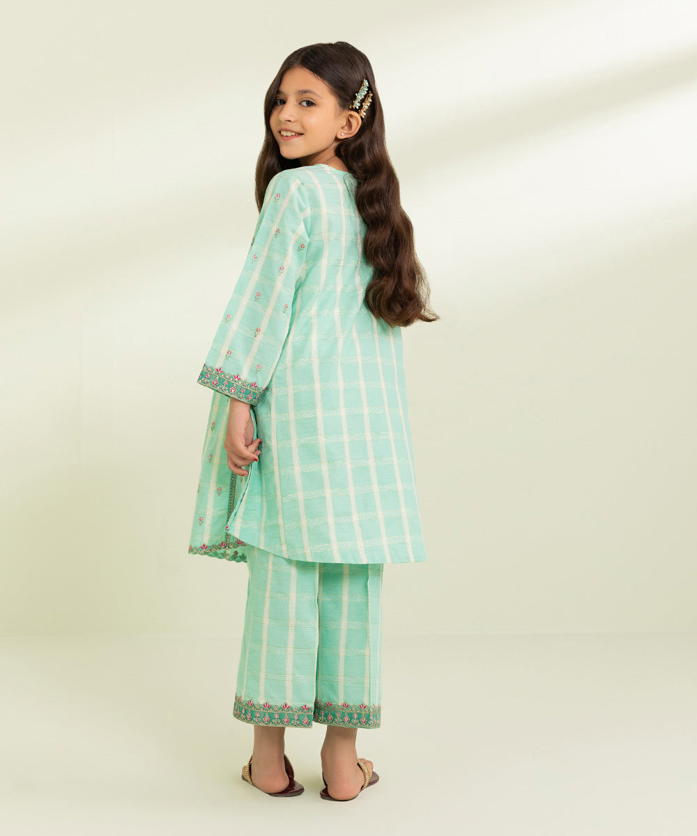 Embroidered Yarn Dyed Suit - 2 Piece