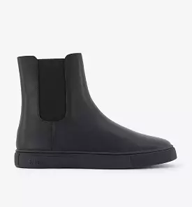 Everything Black Leather Chelsea Boot with Australian Merino Wool Lining