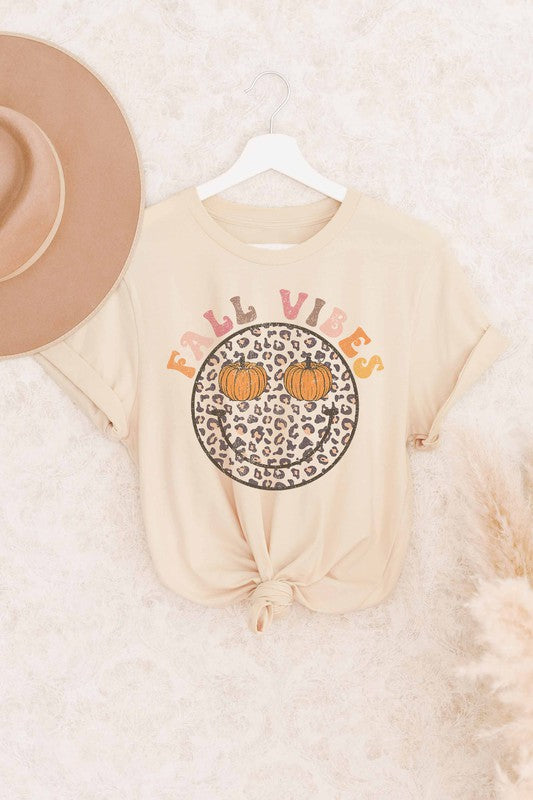 Fall Leopard Print Pumpkin Graphic Tee