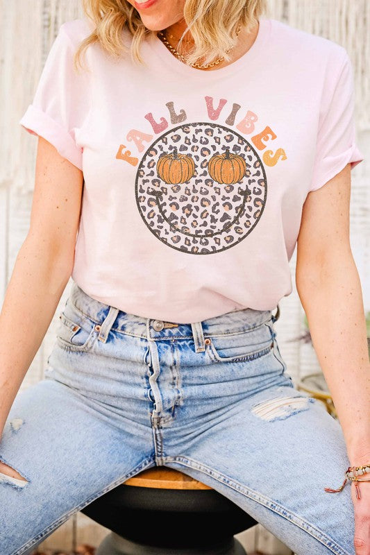 Fall Leopard Print Pumpkin Graphic Tee