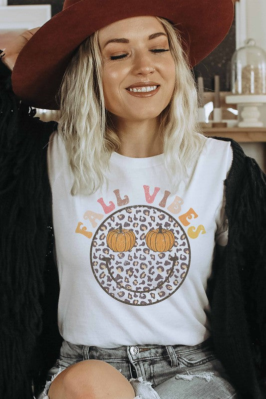 Fall Leopard Print Pumpkin Graphic Tee