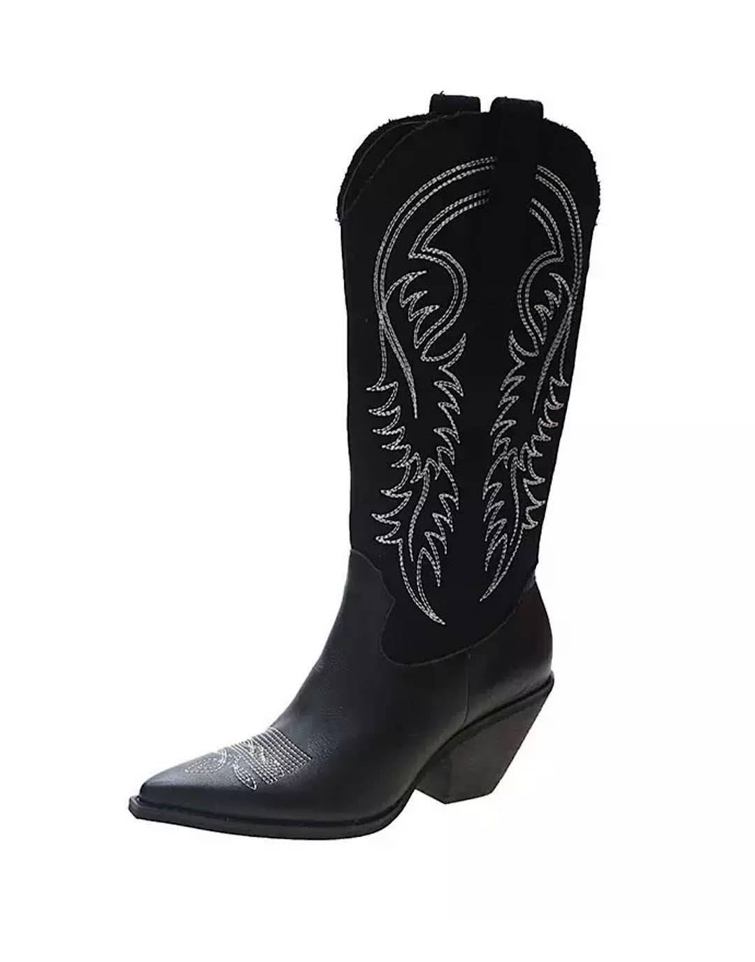 faux leather western boots