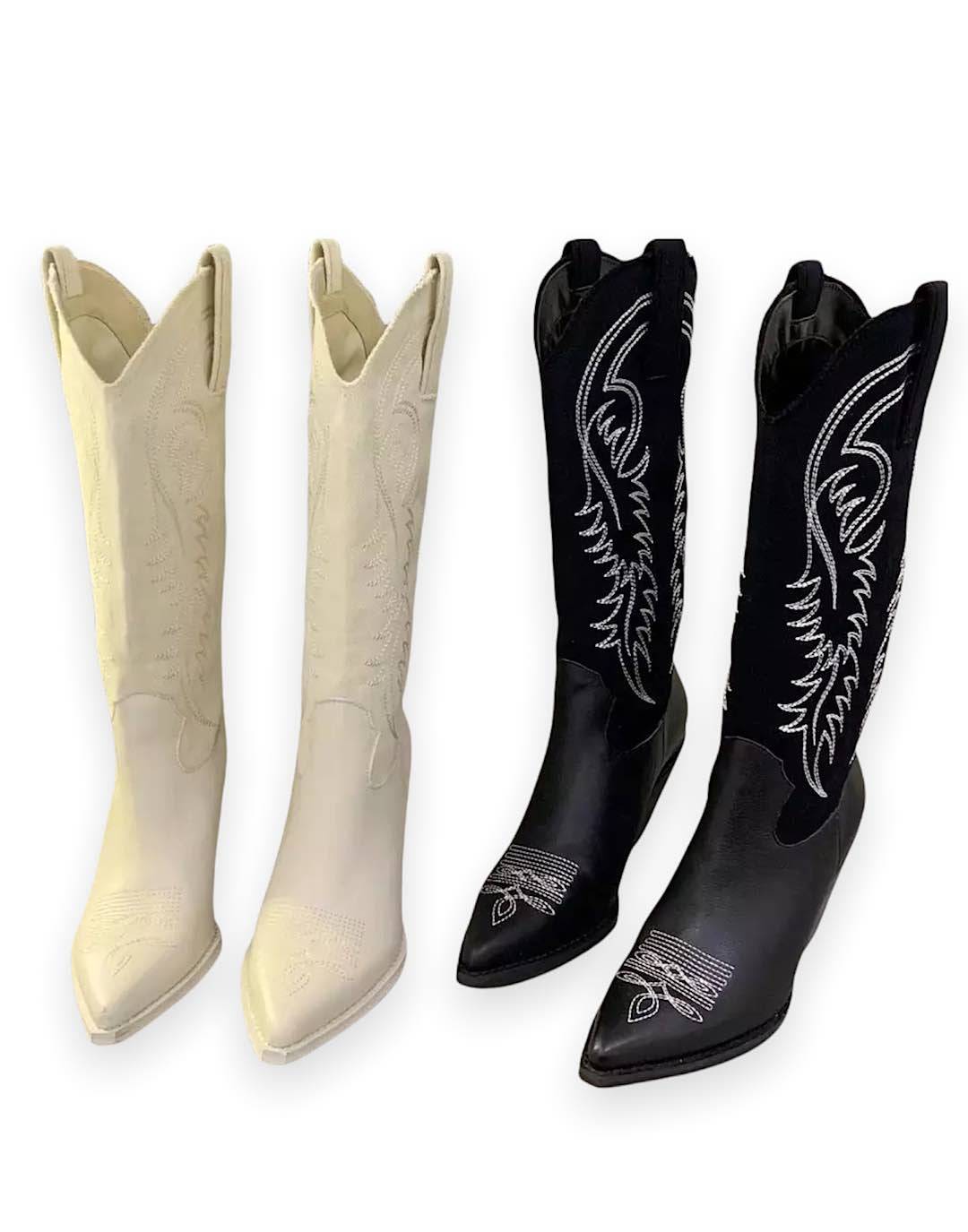 faux leather western boots