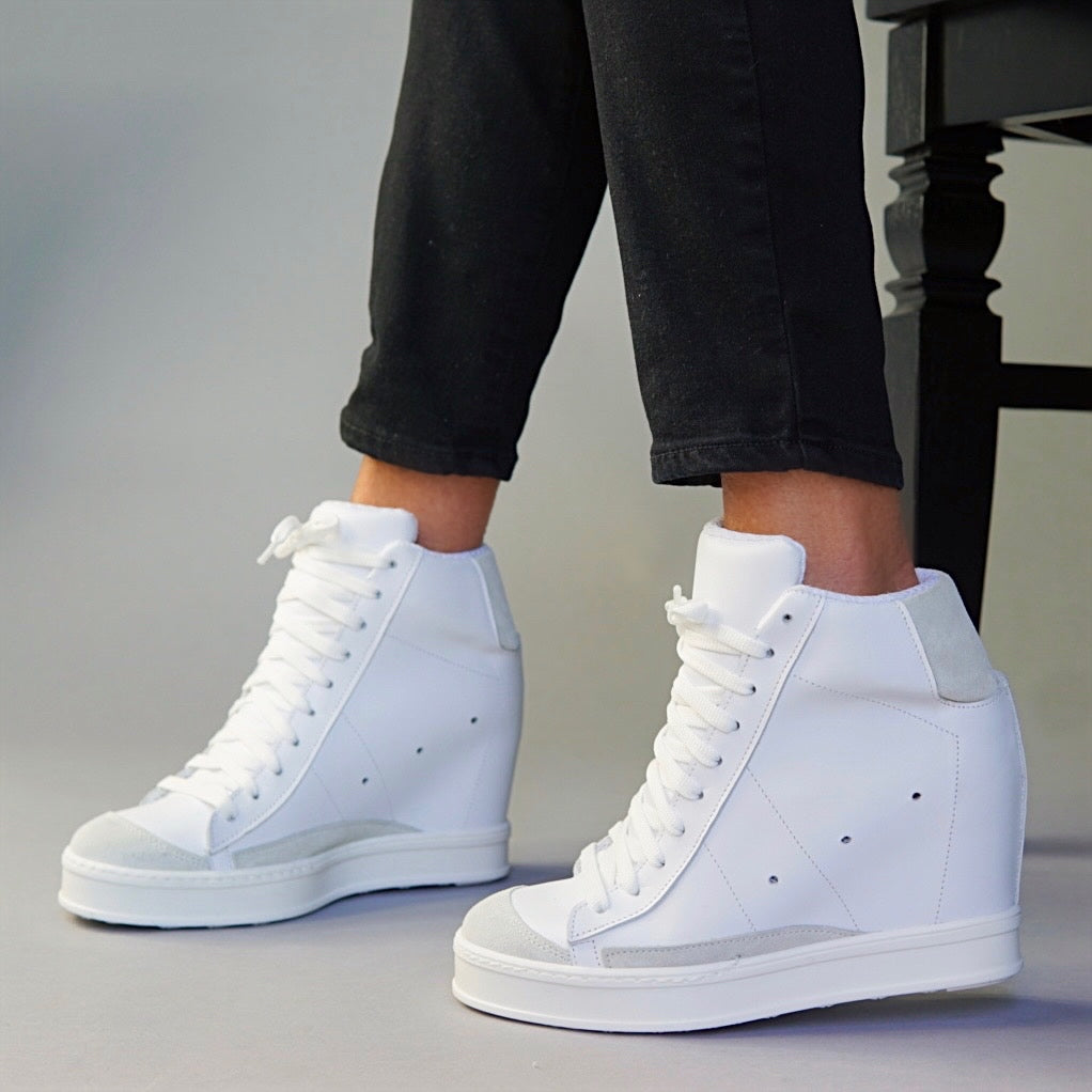 Fearless White Wedge Sneaker - Top SEO Result