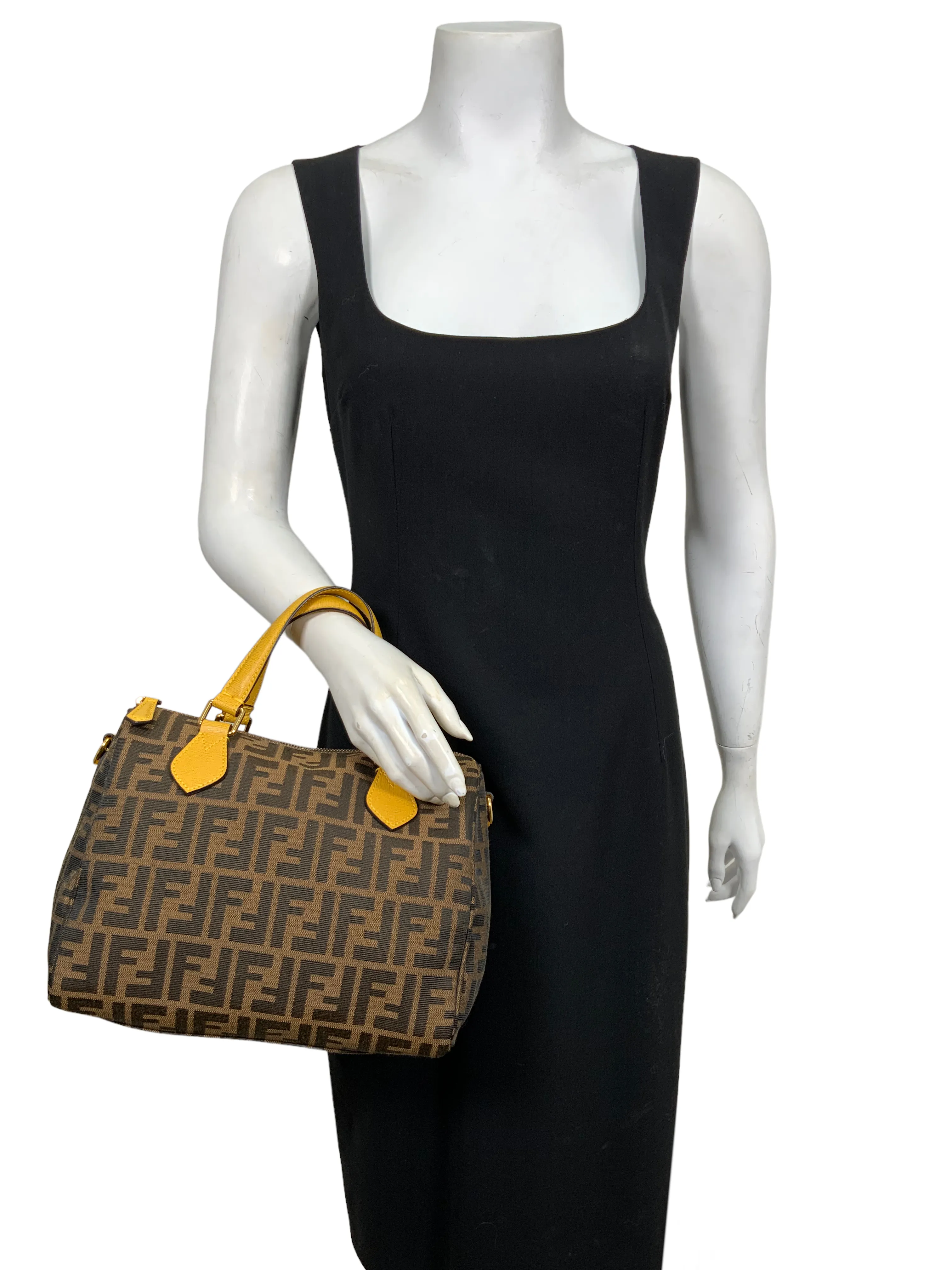 FENDI Zucca Boston Bag made of Canvas - Google SEO result